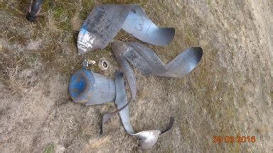 Fragments created by an explosion .